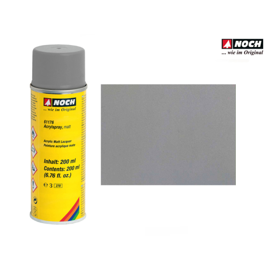Noch 61176 , Spray akrylowy matowy szary / 200ml